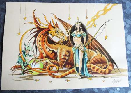 Magnin, Florence | Original drawing in Indian ink and watercolour  - Mascarade | Catawiki