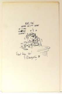 Margerin - Lucien - Dessin Encre de chine pour dessin dédicacé, signé et daté [...] | Arthema Auction