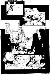 Andy Lanning, Olivier Coipel | Avengers #77 P 22 (Captain America Holds the Dead Wasp As Thunderball Goes Crazy!) 2003 | Romitaman