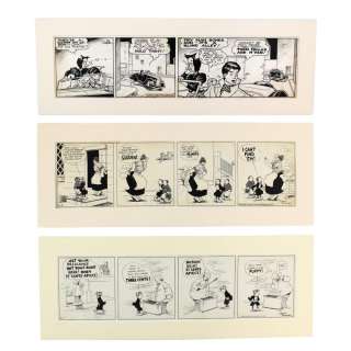 Two "Abbie An’ Slats" and One Li’l Abner Comic Strips, Original Art | University Archives