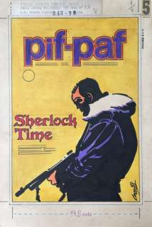 Breccia, Alberto - Couverture originale en couleur - Pif Paf - Sherlock Time | Catawiki