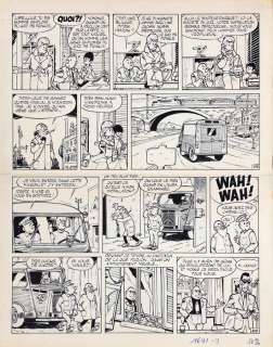 Tillieux | Gil Jourdan, planche n°10 à l’encre de Chine de… | AZ auction