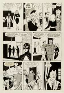 Jaime Hernandez Mechanics Page 5 Original Art (Fantagraphics, 1985). Herv R. Costigan sends Big ’Turo to - | Heritage