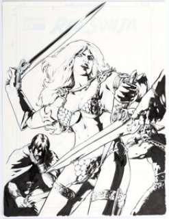 Gene Ha Red Sonja #18 Cover Original Art Group of 2 (Dynamite Entertainment, 2007). Used as one of the main - | Heritage