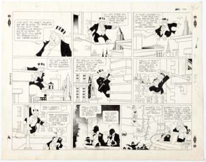 George McManus Bringing Up Father Sunday Comic Strip Original Art dated 4-25-48 (King Features Syndicate, - | Heritage