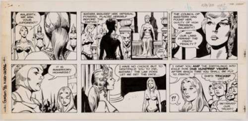 Dan Barry Flash Gordon Sunday Comic Strip Original Art dated 5-8-88 and 5-15-88 (King Features Syndicate, - | Heritage