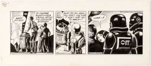 Russ Manning Star Wars Daily Comic Strip Original Art dated 4-11-79 (L. A. Times Syndicate, 1979). Luke - | Heritage