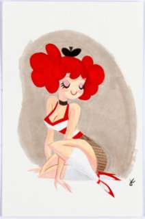 Justin Coffee - Pin-Up Illustrations and Preliminary Drawings Original Art Group of 5 (c. 2000s) Coffee’s - | Heritage