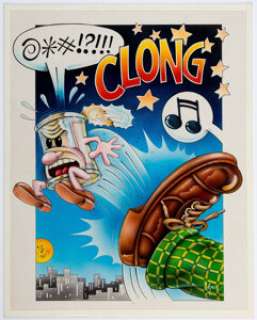 Michael Lynch CLONG Painting Original Art (c. 1990s). An immense painting. Lynch turns to a neo-Pop Art - | Heritage