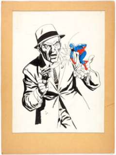 Gil Kane and Dan Adkins The Atom Illustration Original Art (c. 1970s). The team of Kane and Adkins produced - | Heritage
