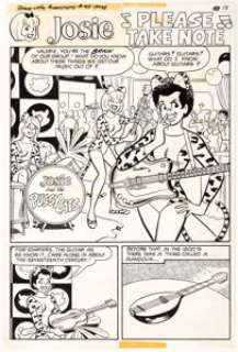 Dan DeCarlo and Rudy Lapick Josie and the Pussycats #55 Splash Page Original Art (Archie, 1971). In - | Heritage