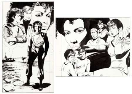 Jan Duursema Who’s Who in Star Trek #2 Page  41-42 Nyota Uhura Illustration Original Art Grou... (Total: 2) | Heritage