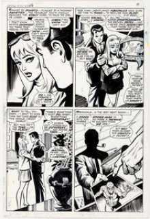 John Buscema and Jim Mooney Amazing Spider-Man #76 Page 7 Original Art (Marvel, 1969). Gwen Stacy confronts -