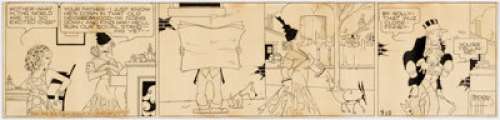 George McManus Bringing Up Father Daily Comic Strip Original Art dated 4-13-38 (King Features Syndicate, 1938). - | Heritage