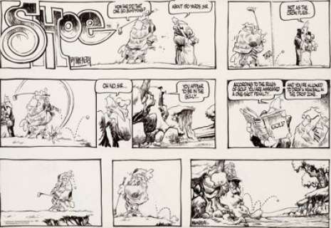 Jeff MacNelly Shoe Sunday Comic Strip Original Art dated 8-30-81 (C.T.N.Y.N.S., 1981).... | Heritage