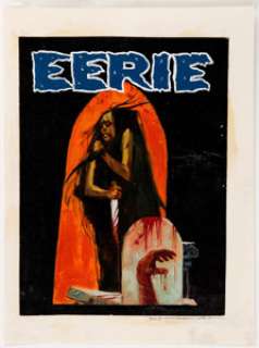 Billy Graham Eerie Preliminary Cover Original Art (Warren Publ., 1970). Graham, as art director for the Warren - | Heritage