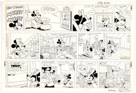 Manuel Gonzales Mickey Mouse Sunday Comic Strip Minnie Mouse Original Art dated 8-25-68 (King Features Syndicate/W... | Heritage