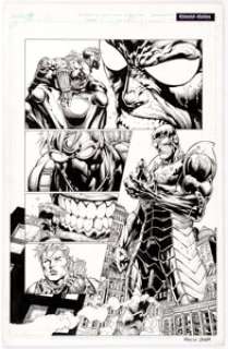 David Finch and Danny Miki Ultimatum #2 Story Page 10 Hawkeye and Yellowjacket Original Art (Marvel, 2009).... | Heritage