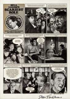 Drew Friedman National Lampoon #1/1986 "Bela Lugosi‘s Scariest Role" Complete 1-Page Story Original Art (National ...