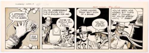 Stan Lynde Latigo Daily Comic Strip Original Art dated 7-30-79 (Field Enterprises, 1979)....