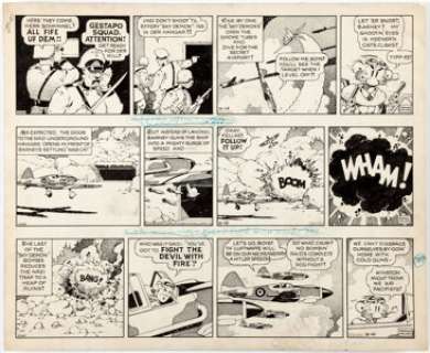 Frank Miller Barney Baxter In the Air Daily Comic Strip Original Art Group dated 5-14, 5-15, and 5-16-42 (King Fea... | Heritage