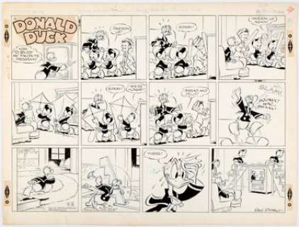 Al Taliaferro Donald Duck Sunday Comic Strip Original Art dated 4-3-55 (King Features Syndicate, 1955).... | Heritage