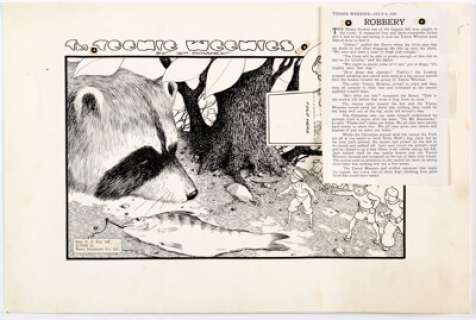 William Donahey The Teenie Weenies: "Robbery" Sunday Comic Strip Original Art dated 7-8-56 (News Syndicate Co., 19... | Heritage