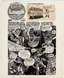 Fred Schrier Hydrogen Bomb Funnies #1 Complete 3-Page Story "The Last Laugh" Original Art (Rip Off Press, 1970).... (Total: 3 Original Art) | Heritage