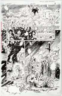  - Norm Breyfogle and Joe Rubinstein Anarky #3 Story Page 9 Original Art (DC, 1999)....