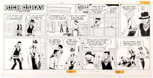 Stan Lynde Rick O’Shay Sunday Comic Strip Original Art dated 4-5-64 (Chicago Tribune, 1964).... | Heritage