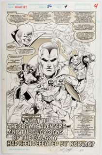 Dave Hoover, Ian Akin, and Michael Bair What If...? #36 Splash Page 4 Original Art (Marvel, 1992).... | Heritage