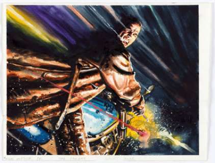  - Ken Meyer Jr. Vampire: The Eternal Struggles: Sabbat "Sport Bike" Card Painting Original Art (Wizards of the Coast...