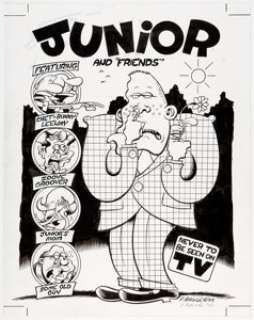 Peter Bagge Junior and Friends #1 Cover Original Art (Fantagraphics, 2000). ... | Heritage