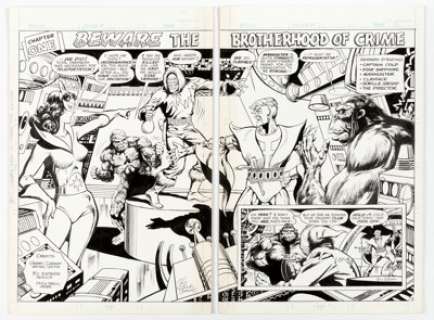  - Ric Estrada and Pablo Marcos The Amazing World of DC Comics #11 "Secret Society of Super-Villains" Double Splash P...