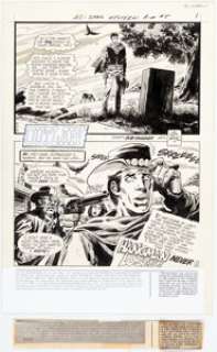  - Jim Aparo All-Star Western #5 "Outlaw" Splash Page Original Art (DC Comics, 1971)....