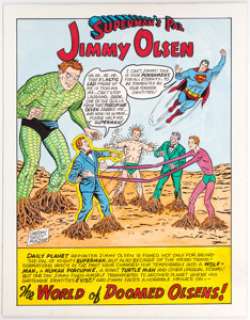 Sheldon Moldoff Superman’s Pal Jimmy Olsen #72 Title Page Re-Creation Original Art (c. 1990s).... | Heritage