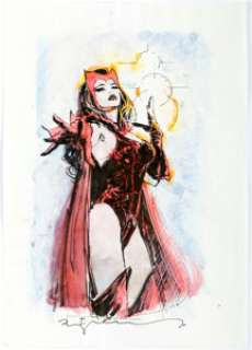Bill Sienkiewicz - Scarlet Witch Commission Illustration Original Art (undated).... | Heritage