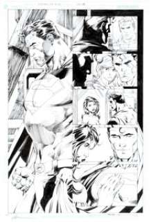 Jim Lee and Scott Williams Superman #213 Story Page 14 Original Art (DC, 2005).... | Heritage