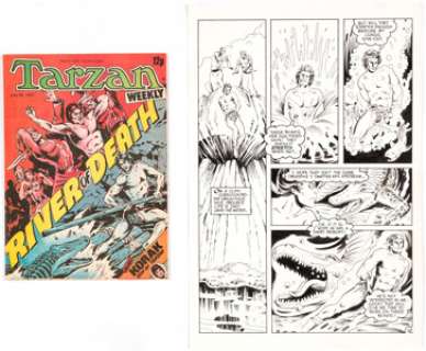 Dave Stevens and Will Meugniot Tarzan Weekly (nn) Story Page 12 Original Art (Byblos Productions, 1977).... | Heritage
