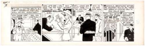 Chester Gould Dick Tracy Daily Comic Strip Original Art dated 9-11-45 (Chicago Tribune Syndicate, 1945). ... | Heritage