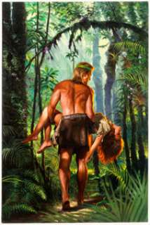 Michael Herring The Monster Men Paperback Novel Cover Painting Original Art (Ballantine-Del Rey, 1992)....