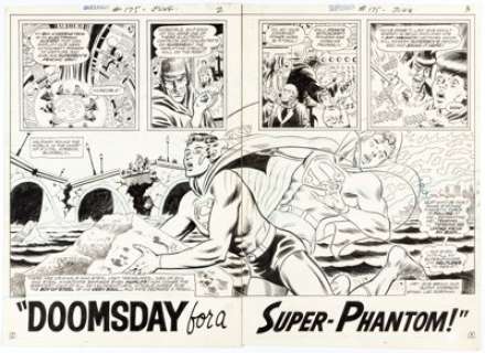 Bob Brown and Murphy Anderson Superboy #179 Double Page Spread 2-3 Original Art (DC, 1971). The title page spread - | Heritage