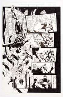 Alberto Ponticelli Marvel Knights #1 Story Page 8 Original Art (Marvel, 2002). Daredevil interrupts a syndicate -