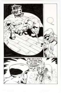 Eric Powell The Goon Story Page Original Art (Dark Horse, c. 2000s). The Goon agonizes over his trusty sidekick’s, - | Heritage