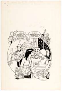 Dan DeCarlo Archie Comics Digest #70 Cover Original Art (Archie, 1985). Archie reaps the benefits of giving around - | Heritage