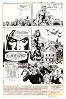 Romeo Tanghal Secrets of Haunted House #27 Story Page 1 Original Art (DC, 1980). The series’ host, Destiny, looms - | Heritage