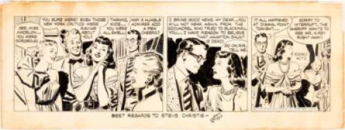 Alex Raymond Rip Kirby Daily Comic Strip Original Art dated 8-29-49 (King Features Syndicate, 1949). One of the - | Heritage