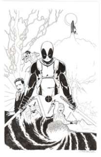 Dalibor Talajic Deadpool Kills the Marvel Universe Unpublished Cover Original Art (Marvel, c. 2012)....