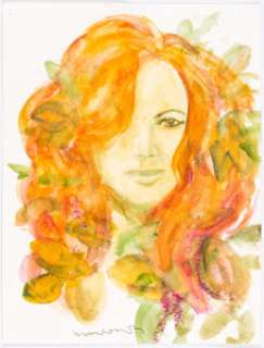 Bill Koeb - Poison Ivy Illustration Original Art (undated). A portrait painting of "nature‘s daughter" -