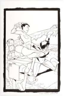 Jimmie Robinson - Bomb Queen II: Queen of Hearts #2 Cover Original Art (Image, 2006).